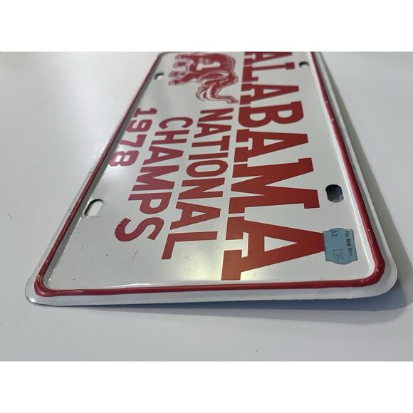 Vintage NOS Alabama National Champs License Plate 1978 University Of Alabama - Picture 4 of 10
